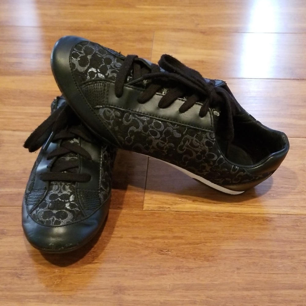 Coach Signature Black & Silver Sneakers